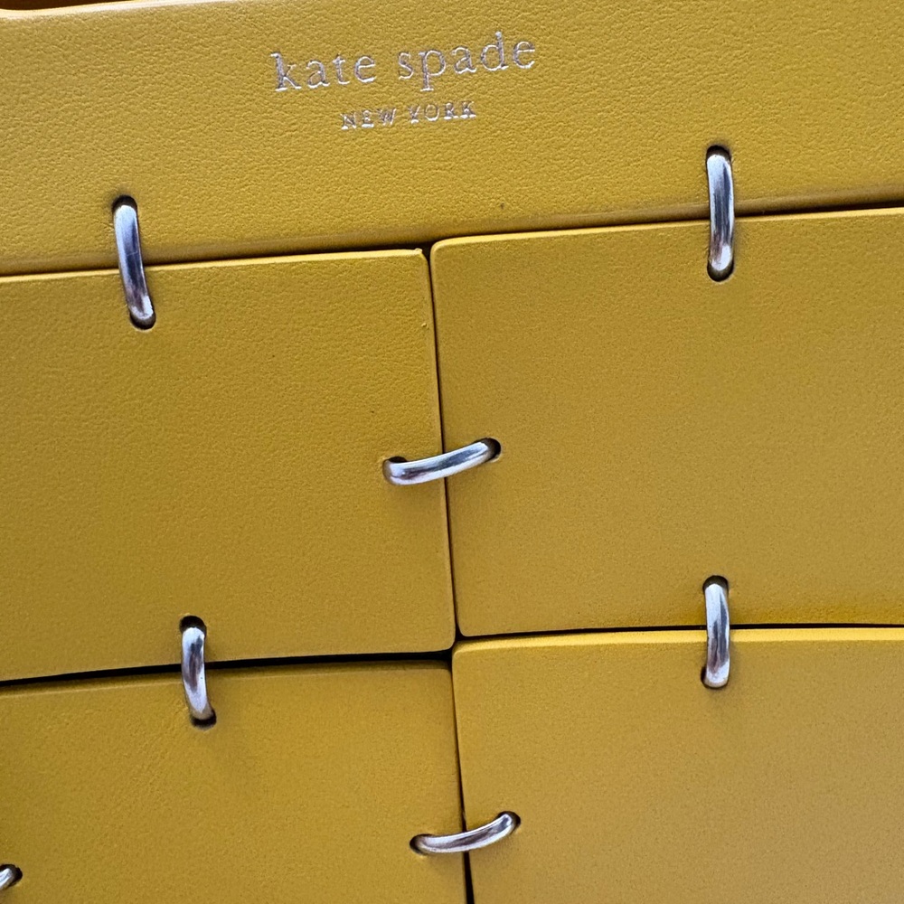 Kate Spade Mustard Woven Shoulder Bag - Picture 5 of 14